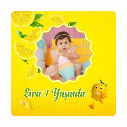 Limon Temalı Doğum Günü Magneti